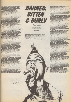 The Exploited Punk Lives magazine 1982