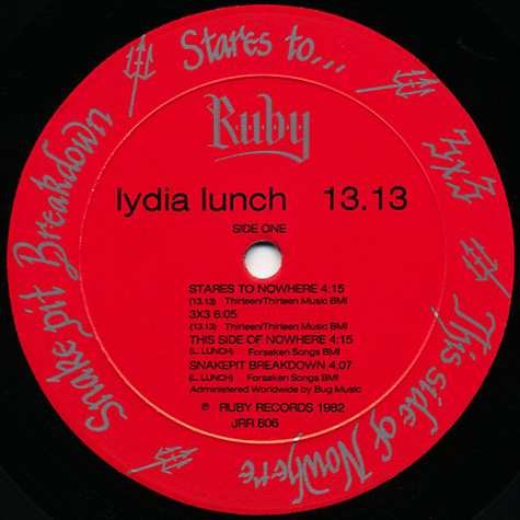 Lydia Lunch / 13.13 - US Label Side 1