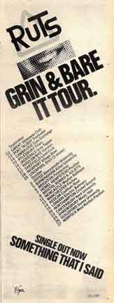 Ruts - Grin & Bare It Tour 1979