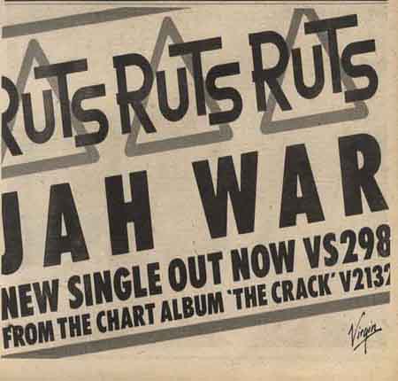 Ruts -M Jah War Advert 1979