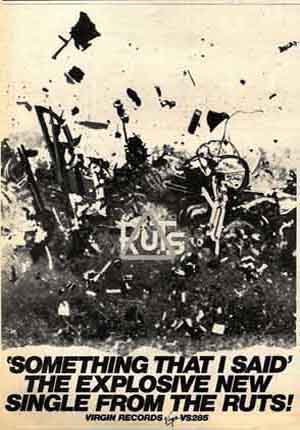 Ruts - Something That I Said Advert