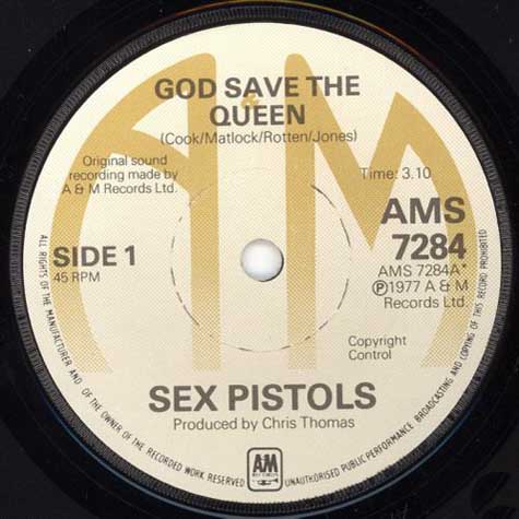 Sex Pistols - God Save The Queen - A&M 7"