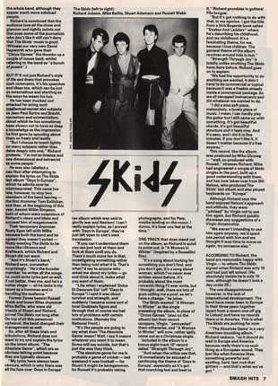 Skids - Smash Hits Octiber 1980 Part 3