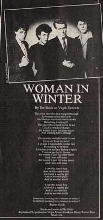 Skids - Woman In Winter Lyrics