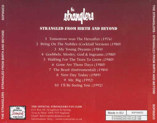 The Stranglers - Strangled From Birth And Beyond... - UK CD 1998 (The Official Stranglers Fan Club/Voiceprint - SOF002CD)