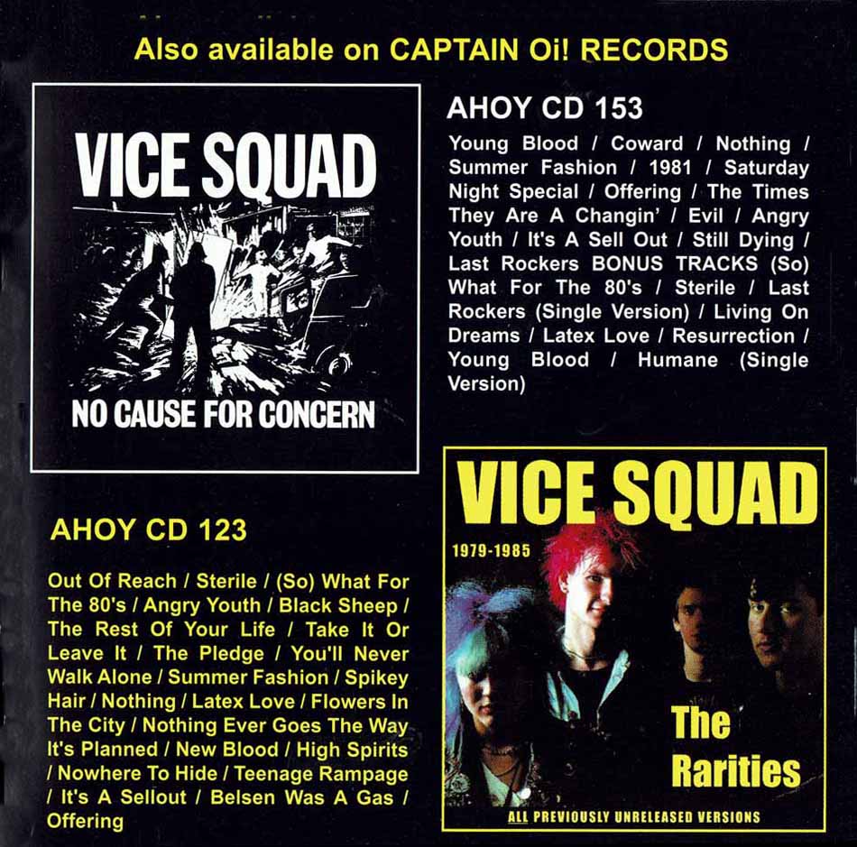 Vice Squad - Stand Strong Stand Proud - UK CD 2000 (Captain Oi! - AHOY CD 156)