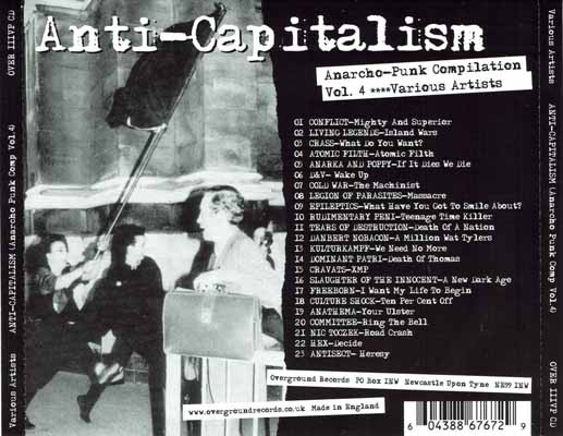 Various - Anti-Capitalism: Anarcho-Punk Compilation Vol. 4 - UK CD 2006 (Overground - OVER 111 VP CD)
