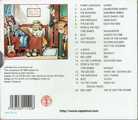 Various - Carry On Oi! - UK CD 1999 (Captain Oi! - AHOY CD 119)  