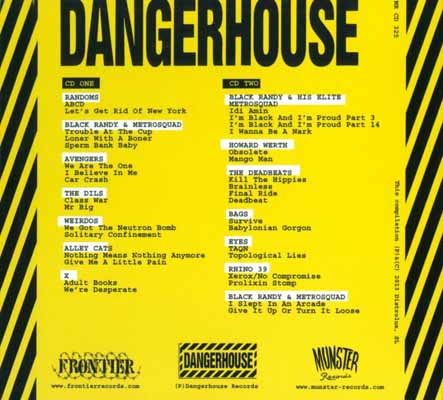Various - Dangerhouse: Complete Singles Collected 1977-1979 - Spain 2xCD 2013 (Munster/Frontier/Dangerhouse - MRCD 325) 
